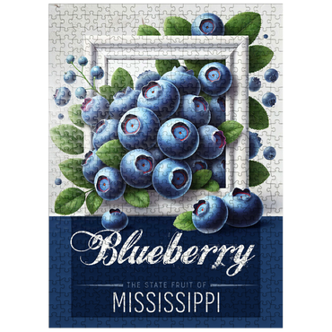 puzzleplate Colorful Fruits: Mississippi, Blueberry -State Fruits Series 500 Jigsaw Puzzle