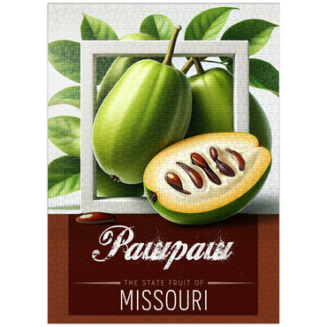 puzzleplate Colorful Fruits: Missouri, Pawpaw -State Fruits Series 1000 Jigsaw Puzzle