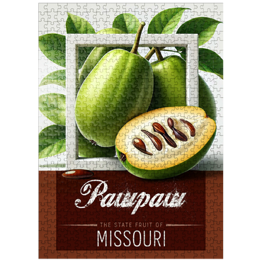 puzzleplate Colorful Fruits: Missouri, Pawpaw -State Fruits Series 500 Jigsaw Puzzle