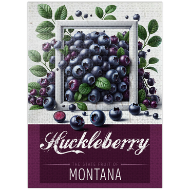 puzzleplate Colorful Fruits: Montana, Huckleberry -State Fruits Series 1000 Jigsaw Puzzle