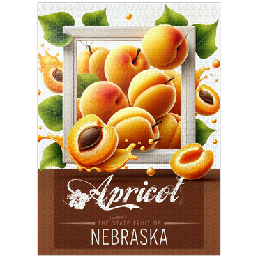 puzzleplate Colorful Fruits: Nebraska, Apricot -State Fruits Series 1000 Jigsaw Puzzle