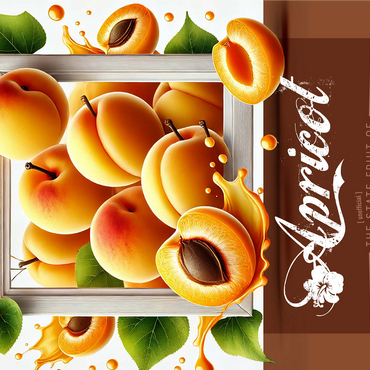 Colorful Fruits: Nebraska, Apricot -State Fruits Series 1000 Jigsaw Puzzle 3D Modell