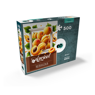 Colorful Fruits: Nebraska, Apricot -State Fruits Series 500 Jigsaw Puzzle box view2