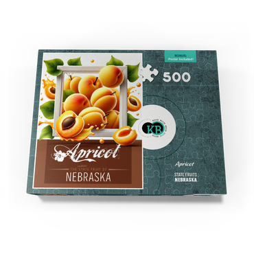 Colorful Fruits: Nebraska, Apricot -State Fruits Series 500 Jigsaw Puzzle box view3