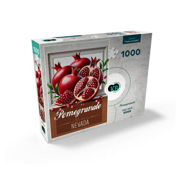 Colorful Fruits: Nevada, Pomegranate -State Fruits Series 1000 Jigsaw Puzzle box view2