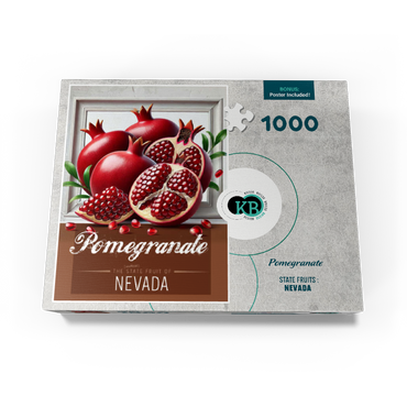 Colorful Fruits: Nevada, Pomegranate -State Fruits Series 1000 Jigsaw Puzzle box view3