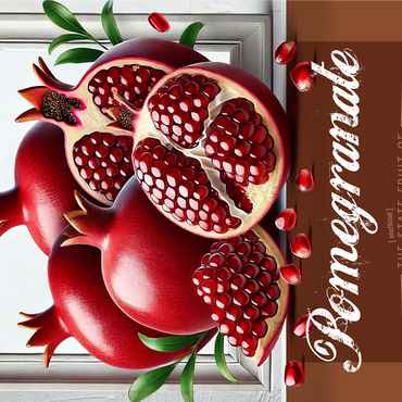Colorful Fruits: Nevada, Pomegranate -State Fruits Series 1000 Jigsaw Puzzle 3D Modell