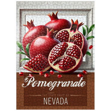 puzzleplate Colorful Fruits: Nevada, Pomegranate -State Fruits Series 500 Jigsaw Puzzle