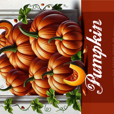 Colorful Fruits: New Hampshire, Pumpkin -State Fruits Series 1000 Jigsaw Puzzle 3D Modell