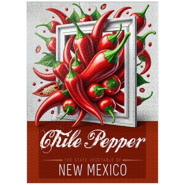 puzzleplate Colorful Fruits: New Mexico, Chile Pepper -State Fruits Series 1000 Jigsaw Puzzle