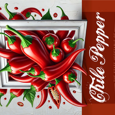 Colorful Fruits: New Mexico, Chile Pepper -State Fruits Series 1000 Jigsaw Puzzle 3D Modell