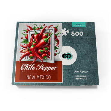 Colorful Fruits: New Mexico, Chile Pepper -State Fruits Series 500 Jigsaw Puzzle box view3