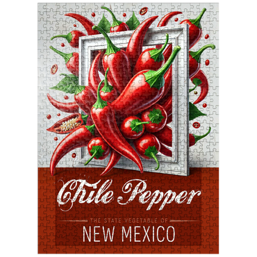 puzzleplate Colorful Fruits: New Mexico, Chile Pepper -State Fruits Series 500 Jigsaw Puzzle