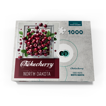 Colorful Fruits: North Dakota, Chokecherry -State Fruits Series 1000 Jigsaw Puzzle box view3