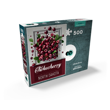 Colorful Fruits: North Dakota, Chokecherry -State Fruits Series 500 Jigsaw Puzzle box view2
