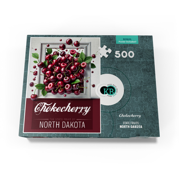 Colorful Fruits: North Dakota, Chokecherry -State Fruits Series 500 Jigsaw Puzzle box view3