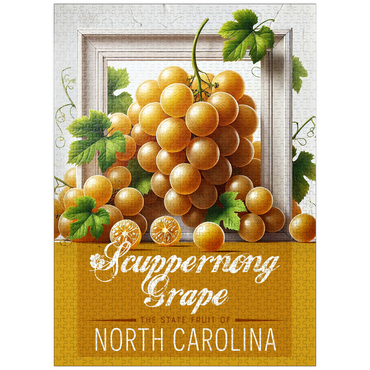 puzzleplate Colorful Fruits: North Carolina, Scuppernong Grape -State Fruits Series 1000 Jigsaw Puzzle