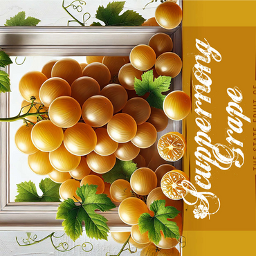 Colorful Fruits: North Carolina, Scuppernong Grape -State Fruits Series 1000 Jigsaw Puzzle 3D Modell