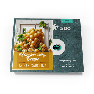 Colorful Fruits: North Carolina, Scuppernong Grape -State Fruits Series 500 Jigsaw Puzzle box view3