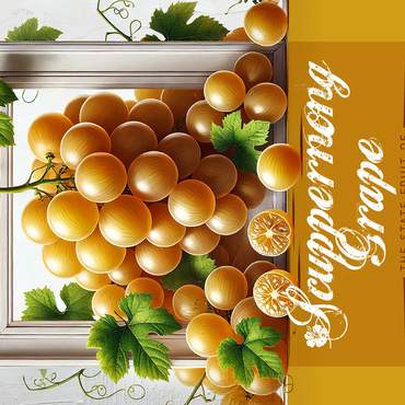 Colorful Fruits: North Carolina, Scuppernong Grape -State Fruits Series 500 Jigsaw Puzzle 3D Modell