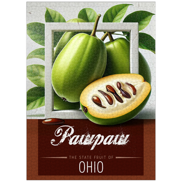 puzzleplate Colorful Fruits: Ohio, Pawpaw -State Fruits Series 1000 Jigsaw Puzzle
