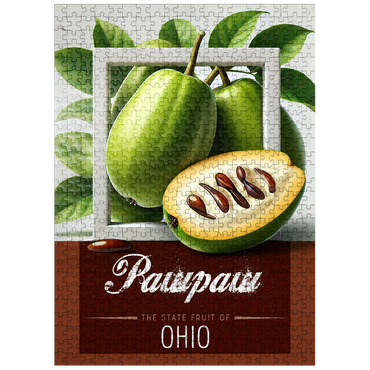 puzzleplate Colorful Fruits: Ohio, Pawpaw -State Fruits Series 500 Jigsaw Puzzle