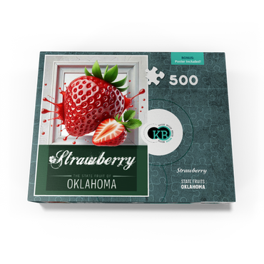 Colorful Fruits: Oklahoma, Strawberry -State Fruits Series 500 Jigsaw Puzzle box view3