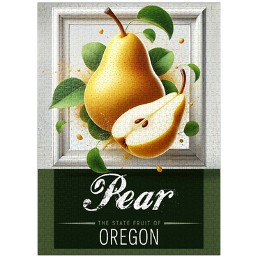 puzzleplate Colorful Fruits: Oregon, Pear -State Fruits Series 1000 Jigsaw Puzzle