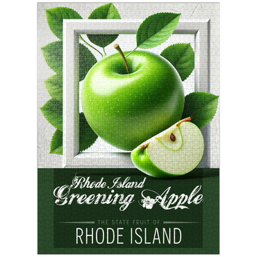 puzzleplate Colorful Fruits: Rhode Island, Greening Apple -State Fruits Series 1000 Jigsaw Puzzle
