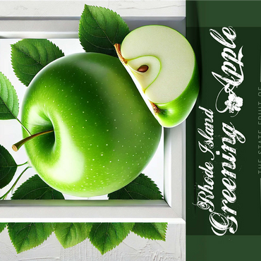 Colorful Fruits: Rhode Island, Greening Apple -State Fruits Series 1000 Jigsaw Puzzle 3D Modell
