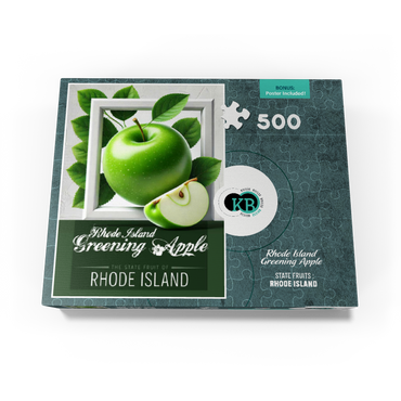 Colorful Fruits: Rhode Island, Greening Apple -State Fruits Series 500 Jigsaw Puzzle box view3