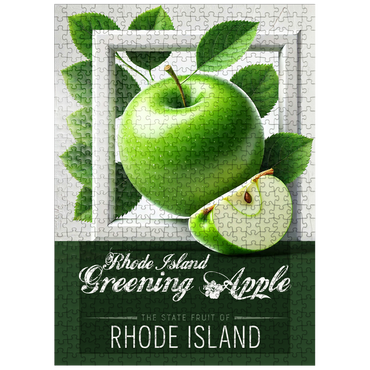 puzzleplate Colorful Fruits: Rhode Island, Greening Apple -State Fruits Series 500 Jigsaw Puzzle