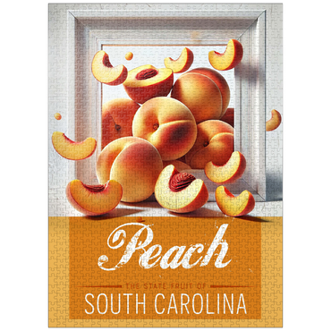 puzzleplate Colorful Fruits: South Carolina, Peach -State Fruits Series 1000 Jigsaw Puzzle