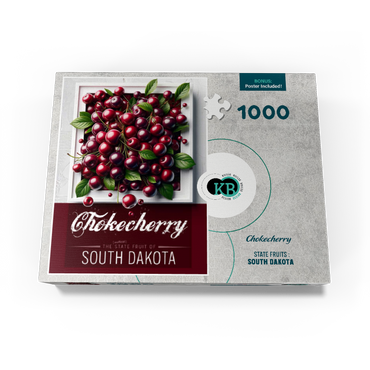 Colorful Fruits: South Dakota, Chokecherry -State Fruits Series 1000 Jigsaw Puzzle box view3