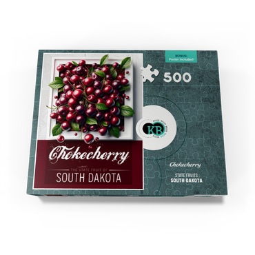 Colorful Fruits: South Dakota, Chokecherry -State Fruits Series 500 Jigsaw Puzzle box view3