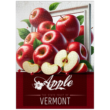 puzzleplate Colorful Fruits: Vermont, Apple -State Fruits Series 1000 Jigsaw Puzzle