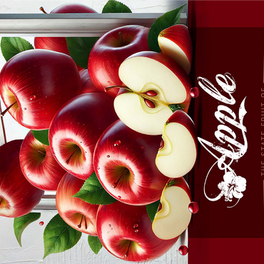 Colorful Fruits: Vermont, Apple -State Fruits Series 1000 Jigsaw Puzzle 3D Modell