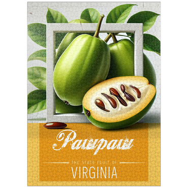 puzzleplate Colorful Fruits: Virginia, Pawpaw -State Fruits Series 1000 Jigsaw Puzzle
