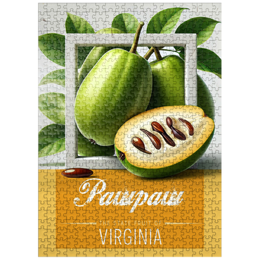 puzzleplate Colorful Fruits: Virginia, Pawpaw -State Fruits Series 500 Jigsaw Puzzle