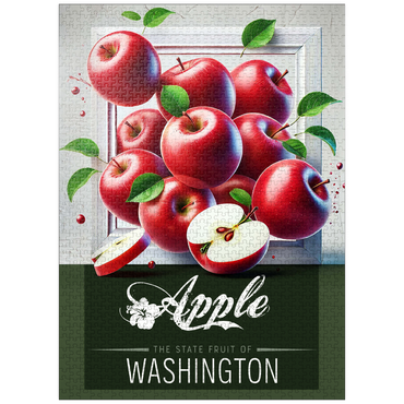 puzzleplate Colorful Fruits: Washington, Apple -State Fruits Series 1000 Jigsaw Puzzle