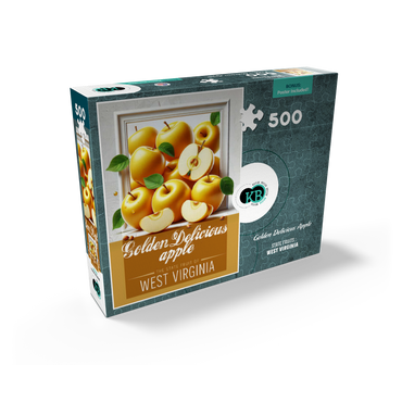 Colorful Fruits: West Virginia, Golden Delicious Apple -State Fruits Series 500 Jigsaw Puzzle box view2