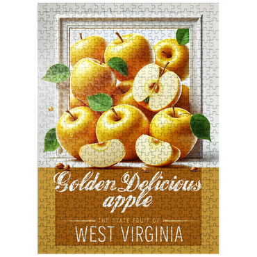 puzzleplate Colorful Fruits: West Virginia, Golden Delicious Apple -State Fruits Series 500 Jigsaw Puzzle