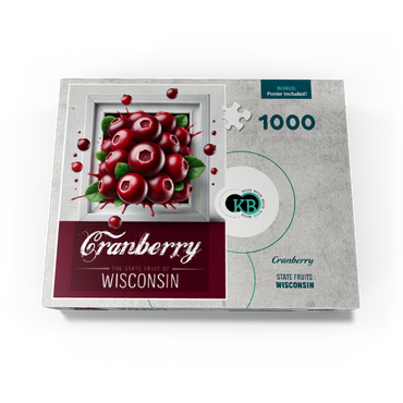 Colorful Fruits: Wisconsin, Cranberry -State Fruits Series 1000 Jigsaw Puzzle box view3
