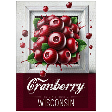 puzzleplate Colorful Fruits: Wisconsin, Cranberry -State Fruits Series 1000 Jigsaw Puzzle