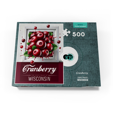 Colorful Fruits: Wisconsin, Cranberry -State Fruits Series 500 Jigsaw Puzzle box view3