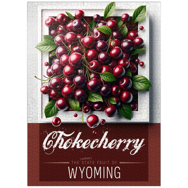 puzzleplate Colorful Fruits: Wyoming, Chokecherry -State Fruits Series 1000 Jigsaw Puzzle
