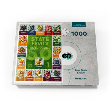 Collage: State Fruits Series, Part 1 of 3 1000 Jigsaw Puzzle box view3