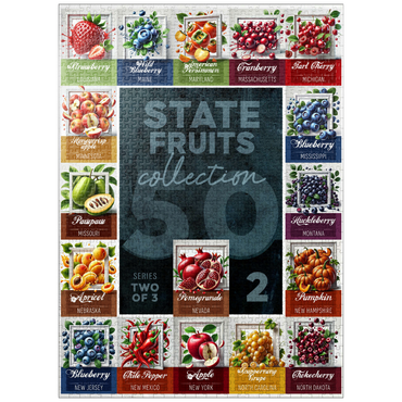 puzzleplate Collage: State Fruits Series, Part 2 of 3 1000 Jigsaw Puzzle