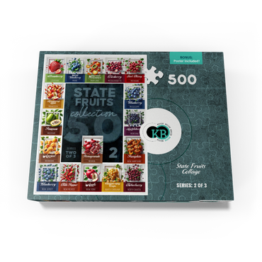 Collage: State Fruits Series, Part 2 of 3 500 Jigsaw Puzzle box view3