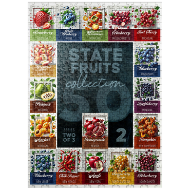 puzzleplate Collage: State Fruits Series, Part 2 of 3 500 Jigsaw Puzzle